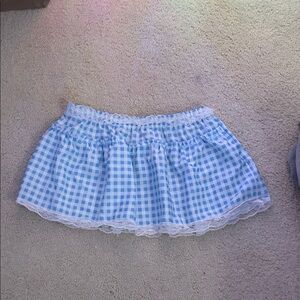 Blue Gingham Women's Skirt